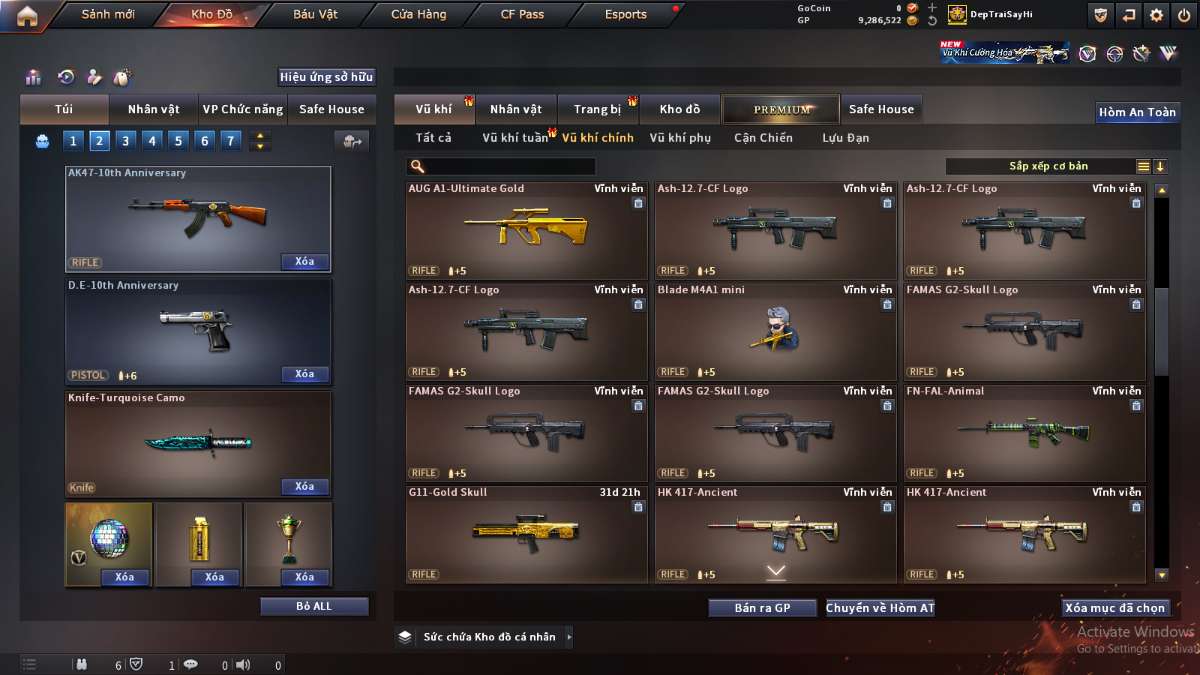 shop acc cf uy tin gia re